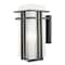Z-Lite Abbey Outdoor Wall Light, Black & Matte Opal 549B-BK - alternate 1